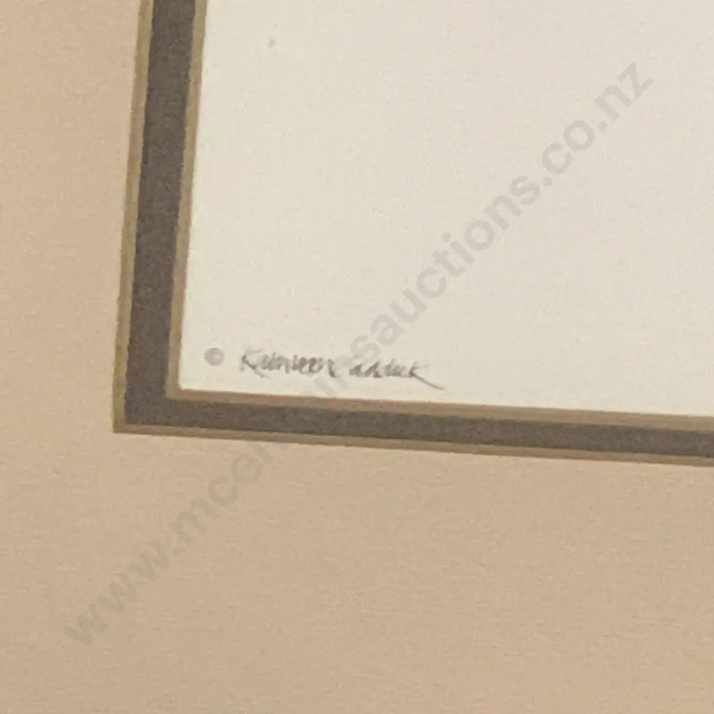 Pair of Framed Artworks of Landscape Scenes by Kathleen Cadduk & "February Field" by Edward Ripley.  Image 1++