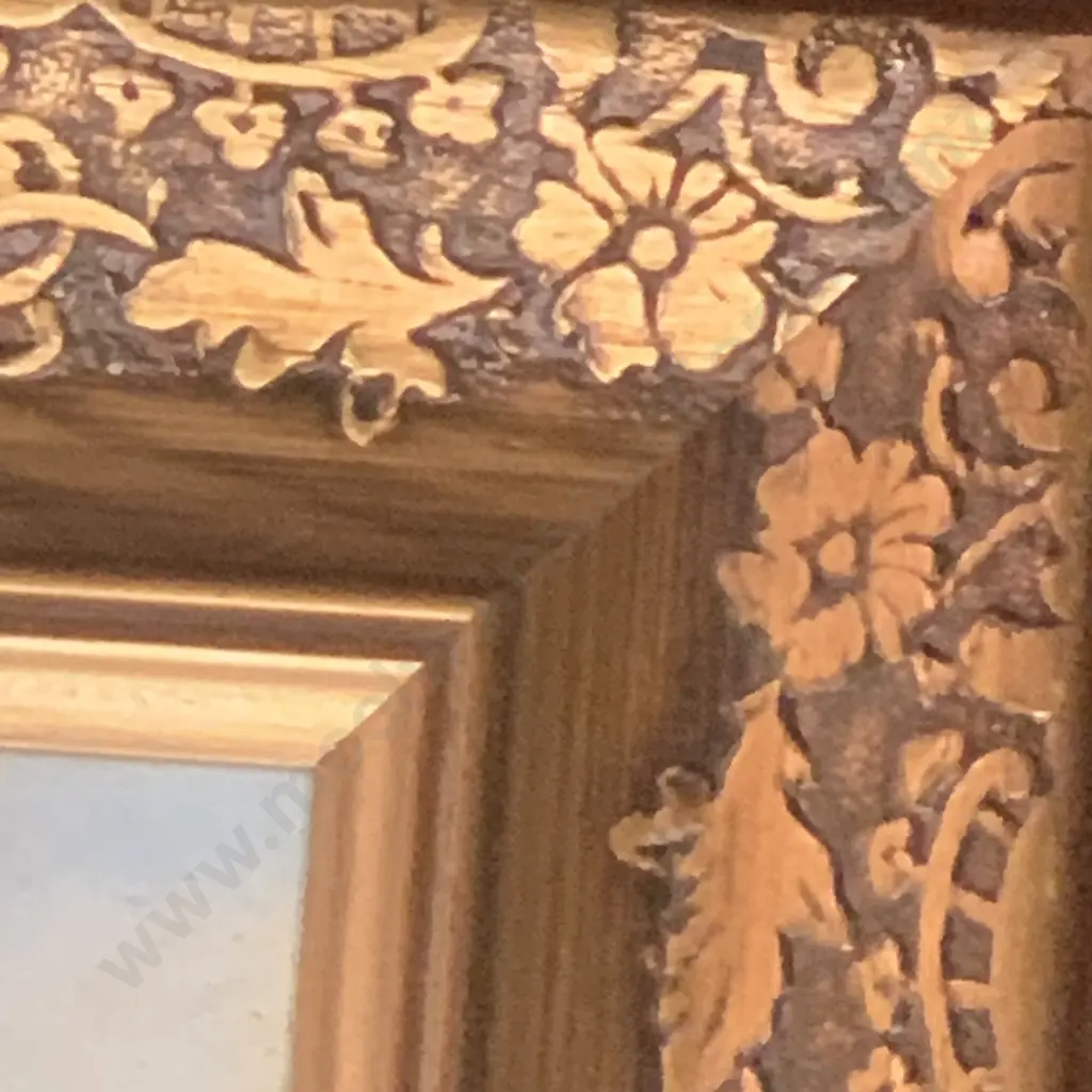 Vintage Artwork by K.H.Muller-Monchof, titled "Romantic Coast". Ornate Carved and Gilded Frame. 1200 x 500mm Image 1++