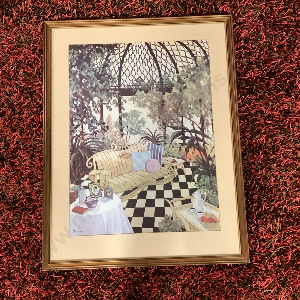 Large Artwork by Morrision with Wooden Frame, Size 500 x 700 Image 1++