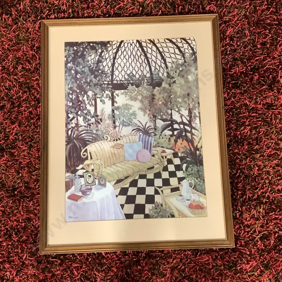 Large Artwork by Morrision with Wooden Frame, Size 500 x 700
